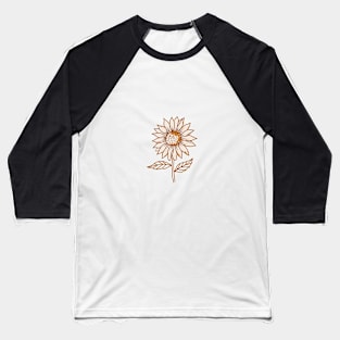 Copper Sunflowers Baseball T-Shirt
